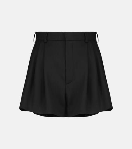 Femme Vêtements Shorts Mini shorts Short festonné en bouclé de laine Laines Saint Laurent en coloris Noir 