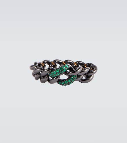 Bague Medium Link en or 18 ct et émeraudes - Shay Jewelry - Modalova