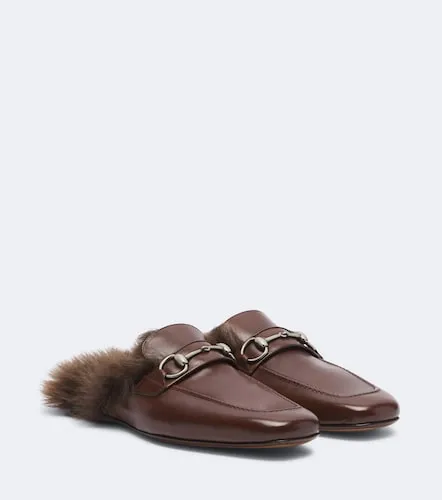 Mules Larindo en cuir et shearling - Gucci - Modalova