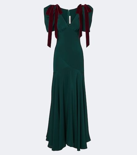 Robe longue en soie à nœud - Rodarte - Modalova