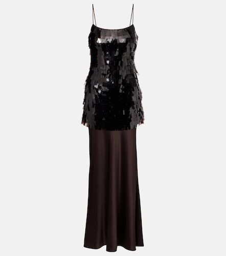 Robe longue Mesa en satin à sequins - Staud - Modalova