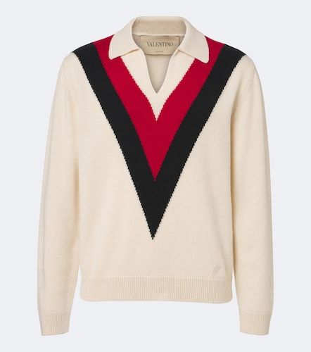 Polo en cachemire à motif jacquard - Valentino Garavani - Modalova