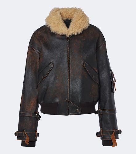 Veste Lianne en cuir et shearling - Ralph Lauren Collection - Modalova