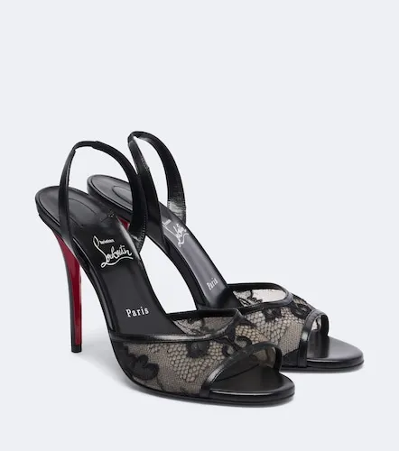 Sandales slingback Miss Z en cuir et dentelle - Christian Louboutin - Modalova