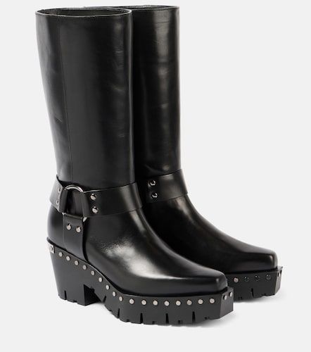 Bottes motard Quinn 75 en cuir à clous - Jimmy Choo - Modalova