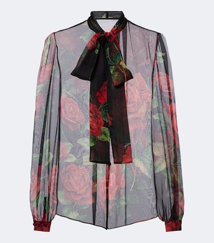 Blouse en soie à fleurs - Dolce&Gabbana - Modalova