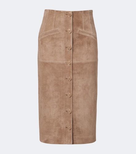 Jupe midi Callisian en daim - Veronica Beard - Modalova