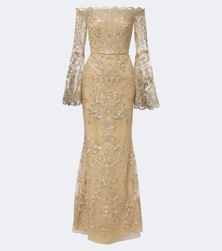 Elie Saab Robe longue en dentelle - Elie Saab - Modalova