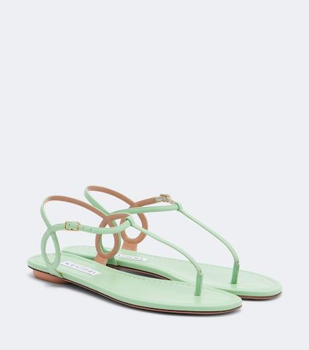 Sandales à entre-doigts Almost Bare en cuir - Aquazzura - Modalova