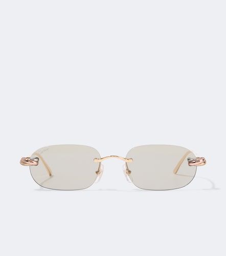 Lunettes de soleil ovales Trinity De Cartier - Cartier Eyewear Collection - Modalova