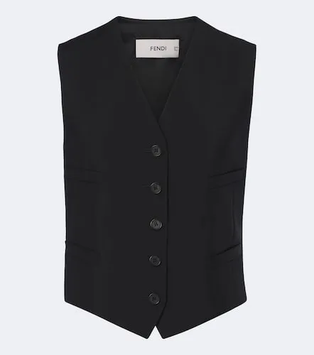 Fendi Gilet en mohair et laine - Fendi - Modalova