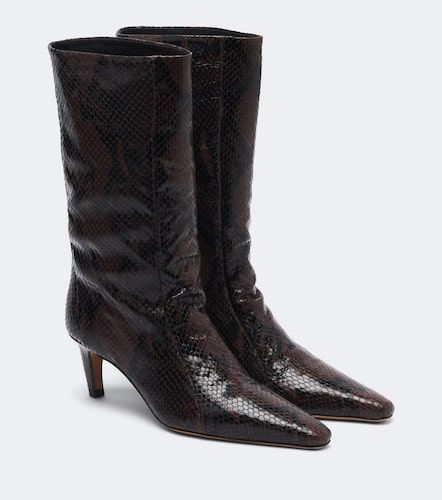 Bottines Cave en cuir façon serpent - JUDE - Modalova