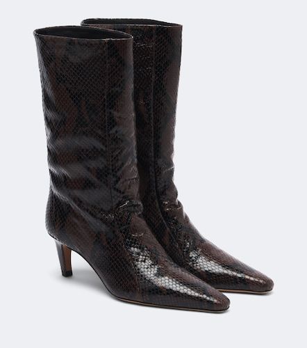 Bottines Cave en cuir façon serpent - JUDE - Modalova