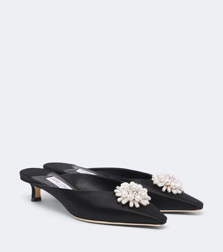 Mules Ines en satin à ornements - Jimmy Choo - Modalova
