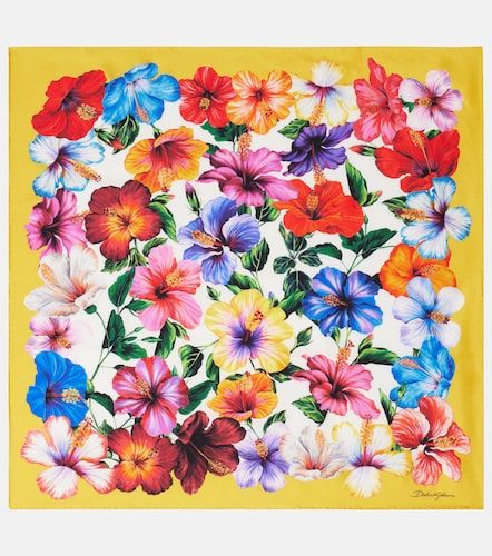 Foulard en soie à fleurs - Dolce&Gabbana - Modalova