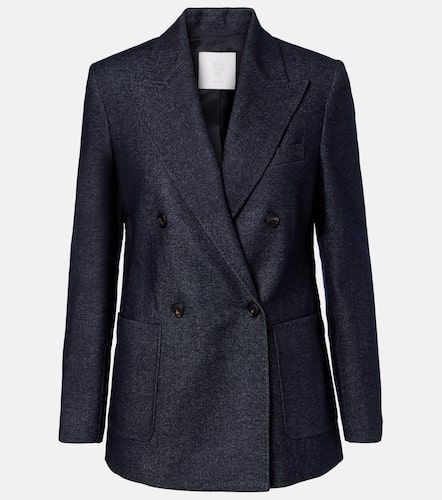 Blazer en laine, coton et cachemire à chevrons - Eleventy - Modalova