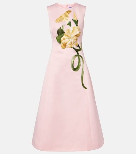 Robe de cocktail à appliqués floraux - Leo Lin - Modalova