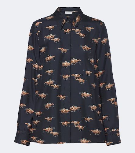Chemise Cruz en soie à imprimé - Gabriela Hearst - Modalova
