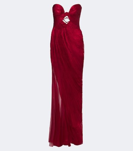 Robe longue bustier Zephyra en soie - Maria Lucia Hohan - Modalova