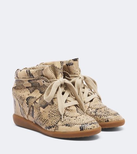 Baskets compensées Bobby en cuir - Isabel Marant - Modalova