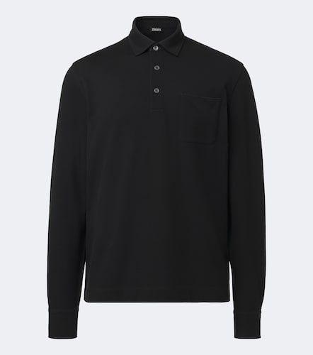 Zegna Polo en piqué de coton - Zegna - Modalova