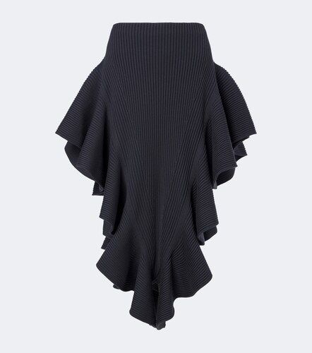 Alaïa Jupe midi en laine mélangée - Alaia - Modalova