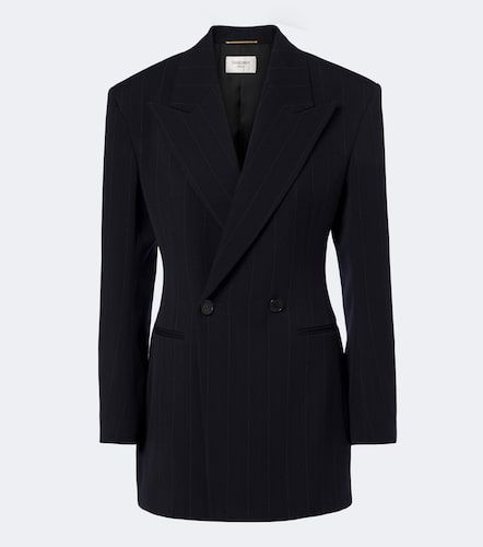 Blazer en laine à rayure - Saint Laurent - Modalova