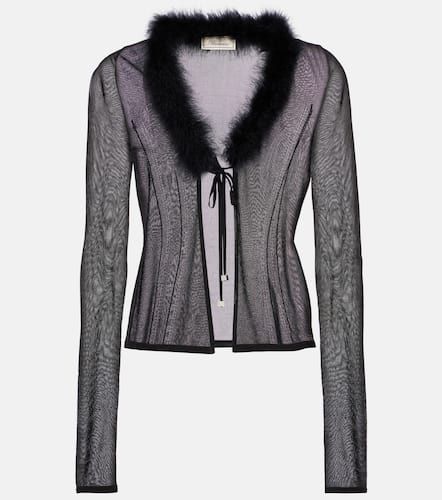 Blumarine Cardigan à plumes - Blumarine - Modalova