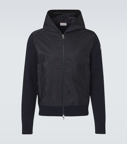 Veste à capuche Tricot en coton mélangé - Moncler - Modalova