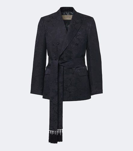 Blazer en jacquard de lin et soie - Valentino Garavani - Modalova