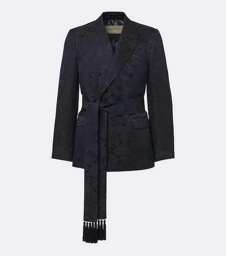 Blazer en lin et soie à fleurs - Valentino Garavani - Modalova