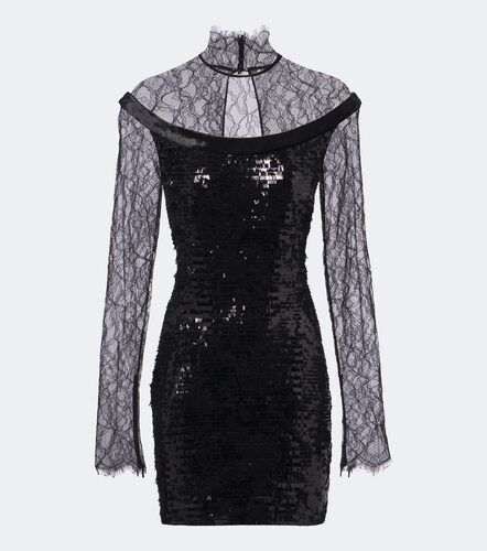 Robe en dentelle à sequins - Roberto Cavalli - Modalova