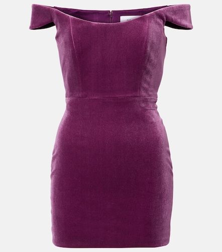 Robe en velours à encolure bardot - Alex Perry - Modalova