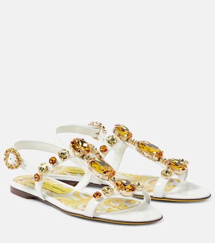 Sandales Majolica en cuir à ornements - Dolce&Gabbana - Modalova