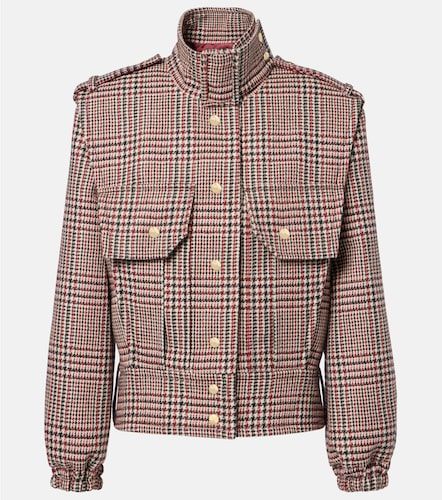 Veste en laine vierge à carreaux - Patou - Modalova