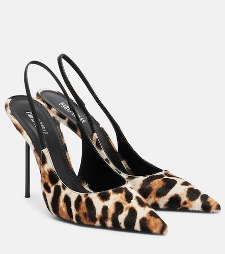 Escarpins slingback Lidia 105 en cuir façon poulain - Paris Texas - Modalova