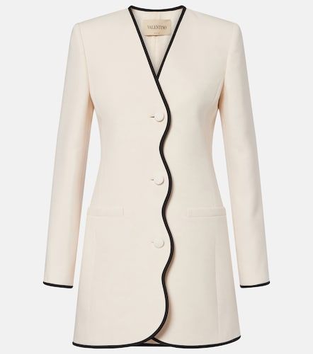 Veste festonnée en Crêpe Couture - Valentino Garavani - Modalova