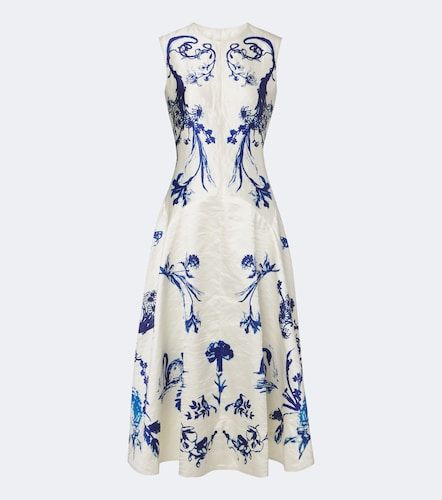 Erdem Robe midi en sergé à fleurs - Erdem - Modalova