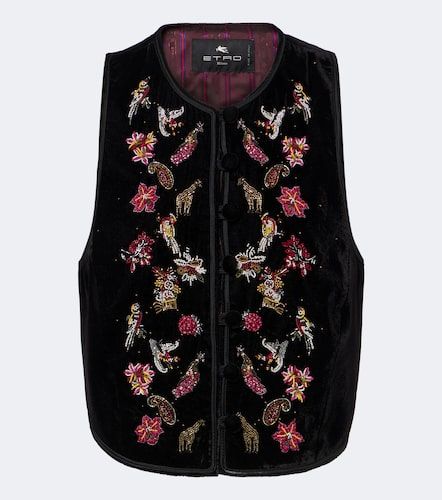 Etro Gilet en velours à perles - Etro - Modalova