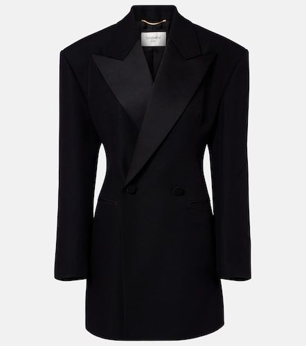 Blazer en laine mélangée - Saint Laurent - Modalova