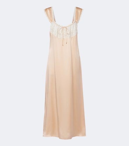 Chloé Robe midi en soie à dentelle - Chloe - Modalova