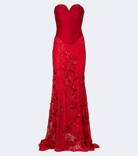 Là Fuori Robe longue bustier en dentelle - La Fuori - Modalova