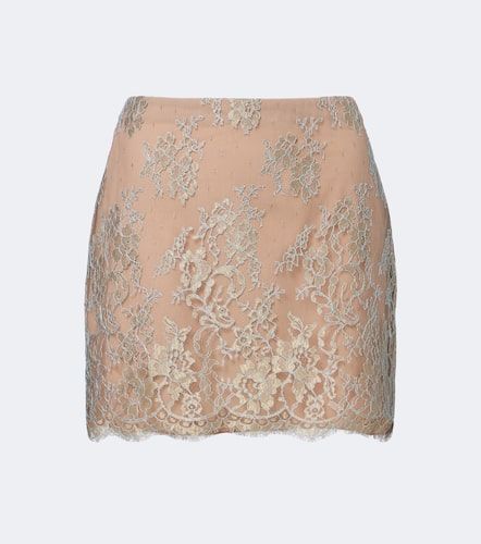 Mini-jupe en dentelle à fleurs - Valentino Garavani - Modalova