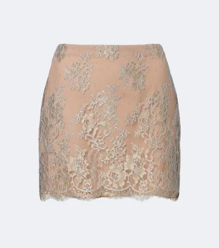 Mini-jupe en dentelle à fleurs - Valentino Garavani - Modalova