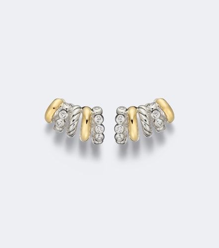 Boucles d'oreilles DY Mercer® en or 18 ct, argent sterling et diamants - David Yurman - Modalova