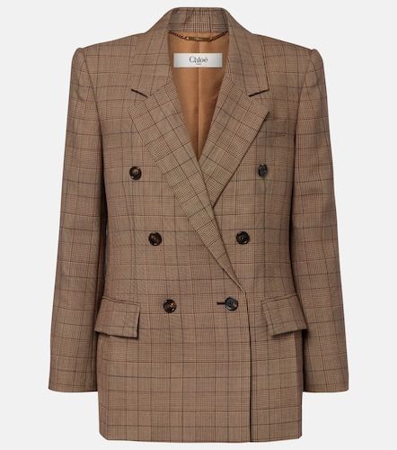 Chloé Blazer en laine à carreaux - Chloe - Modalova
