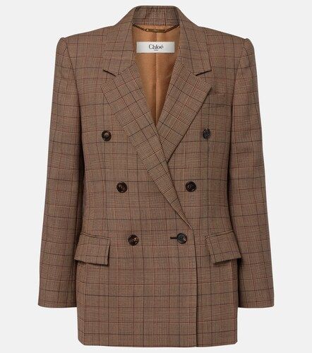 Chloé Blazer en laine à carreaux - Chloe - Modalova