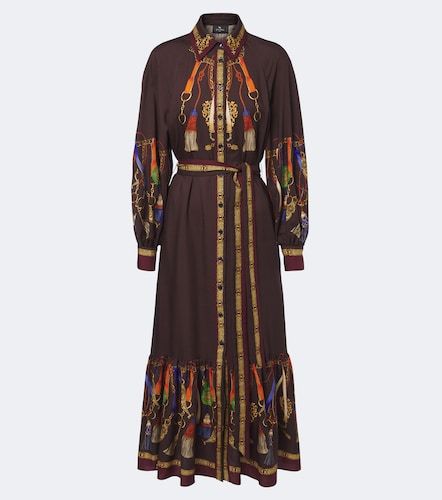 Robe chemise en laine et soie à imprimé - Etro - Modalova