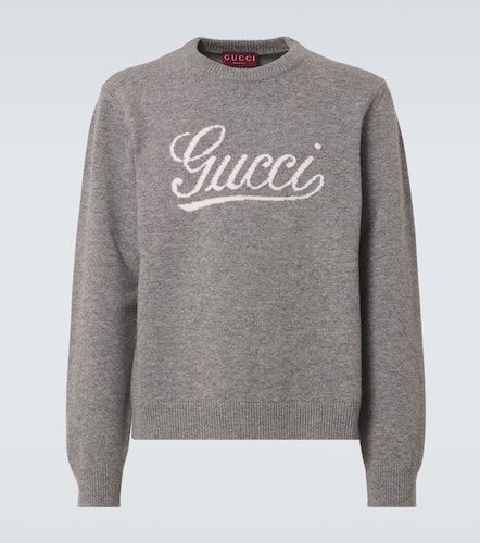 Pull en laine et cachemire à logo - Gucci - Modalova