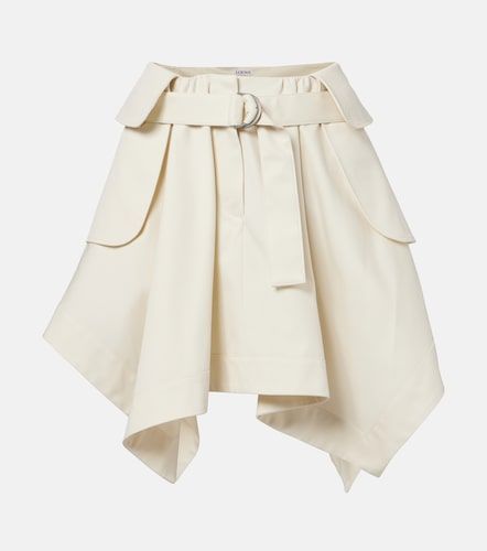 Mini-jupe en gabardine de coton et soie - Loewe - Modalova